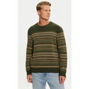 Pulover barbati - FAIRISLE - regular fit - verde - bumbac imagine