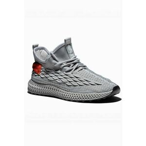 Pantofi sport mid-high fara inchidere - Gri/Portocaliu imagine