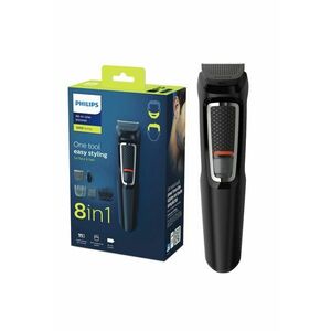 Aparat de tuns barba si parul 8 in 1 MG3730/15 - Lame cu ascutire automata - Acumulator - 2 piepteni pentru aspect nebarbierit - 1 pieptane ajustabil pentru barba - 3 piepteni pentru par - Negru imagine