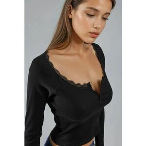 Bluza dama - Negru - Jerseu - imagine