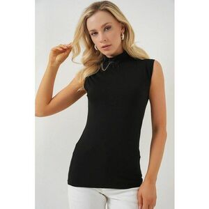 Maiou elegant pentru dama mulat - vascoza/ycra - negru - imagine