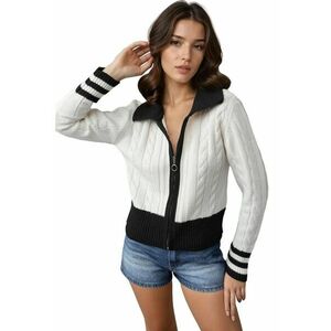 Cardigan dama - Alb - Tricot - One Size imagine