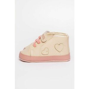 Pantofi sport mid-high cu inchidere velcro - Bej deschis imagine