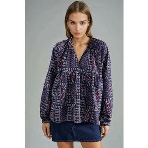 Bluza dama - bluza cu maneci bufante - violet - textil imagine
