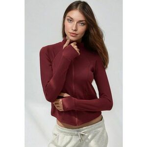 Bluza - tricotat - mulat - rosu - material elastic - imagine