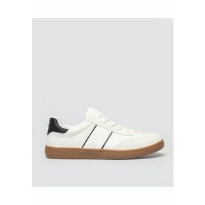 Pantofi sport din piele ecologica cu garnituri textile imagine