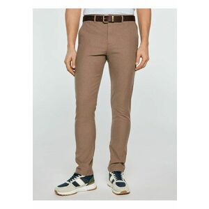 Pantaloni chino uni cu croiala conica Erhati imagine
