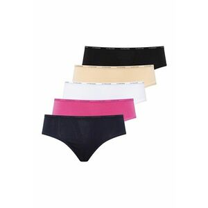 Chiloti hipster din amestec de modal - 5 perechi - Alb/Negru/Fucsia imagine