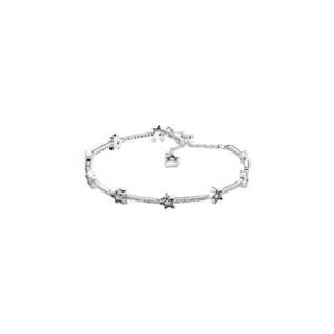 Bratara tip bare Pave si stele celeste Argint 925 - 18cm imagine