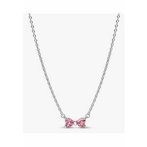 Colier cu pandantiv tip funda Roz zirconiu - 45cm imagine