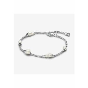 Bratara tip lant clasic cu perle de apa dulce Argint 925 - 18cm imagine