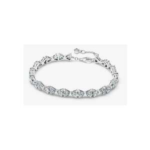 Bratara tip lant cu fundite Zirconiu din Argint 925 - 18cm imagine