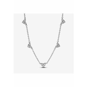 Colier tip lant cu inimioare Zirconiu din Argint 925 - 45cm imagine