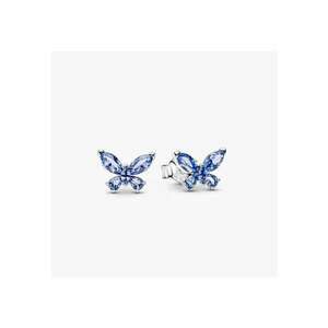 Cercei tip Fluture Cristal albastru - Argint 925 imagine