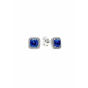 Cercei tip Eleganta antemporala Cristal Albastru - Argint 925 imagine