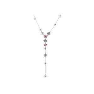 Colier cu model floral Roz - Argint 925 imagine