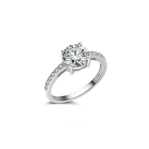 Inel Logodna tip Sparkling din Argint S925 / Rodiu cu pietre Zirconiu - imagine