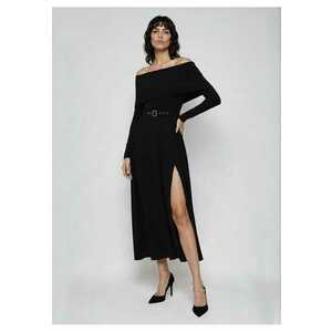 Rochie midi din lyocell cu decolteu pe umeri Melira imagine