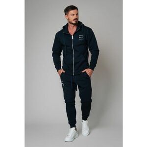 Set Rock hanorac cu fermoar si pantalon conic New Navy 8105 - Bleumarin imagine
