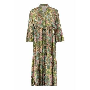 Rochie maxi cu model si decolteu tip tunica - Roz deschis/Verde deschis/Albastru deschis imagine