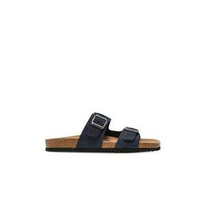 Papuci barbati 208992886 - Piele naturala - 46 EU - Albastru imagine