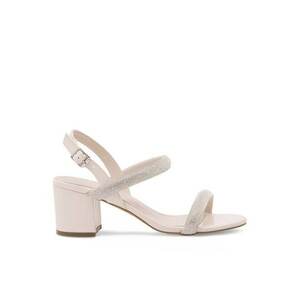 Sandale pentru femei - material sintetic - culoare bej - Bej imagine