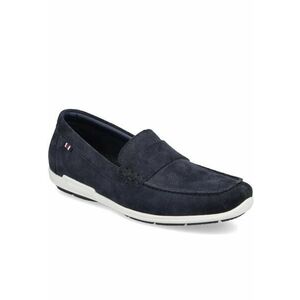 Mocasini barbati - Piele intoarsa 46184 - Albastru inchis imagine