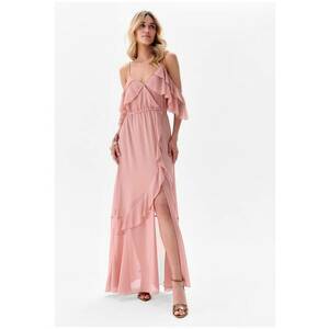 Rochie vaporoasa cu umeri decupati Bakalia - Roz imagine