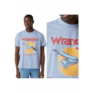 Tricou Barbati - Eagle Tee - Regular Fit - Print Logo - 100% Bumbac - Confortabil - Respirabil - Usor - Ideal Pentru Zi Cu Zi - Marimea XL - Albastru Deschis imagine