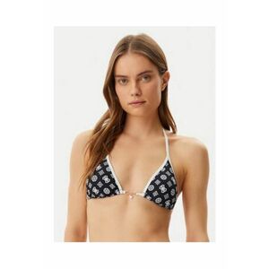 Sutien de baie triunghiular cu logo - negru - alb imagine