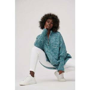 Cardigan supradimensionat din amestec de lana cu buzunare - imagine