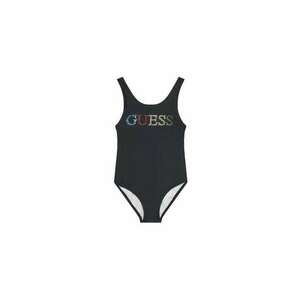 Costum de baie intreg cu logo pe piept - Negru imagine
