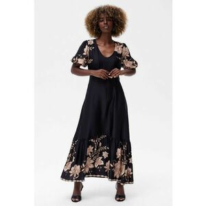 Rochie maxi cu imprimeu floral si decolteu in V imagine