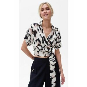 Bluza crop cu imprimeu imagine