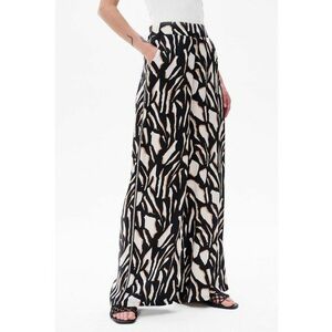 Pantaloni de dama Loca Negru / Camel imagine