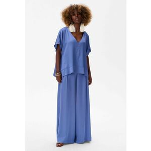 Pantaloni relaxed fix cu talie medie imagine