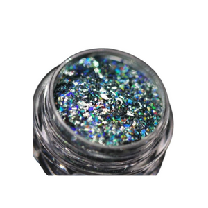 Pigment fulgi glitterati pentru machiaj si body art PK159(gri marin holografic) ™ imagine
