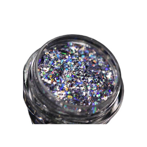 Pigment fulgi glitterati pentru machiaj si body art PK157(argintiu holografic) ™ imagine