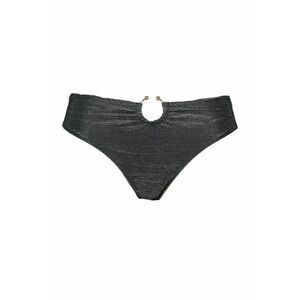 Slip brazilian cu aspect stralucitor - Negru stins imagine
