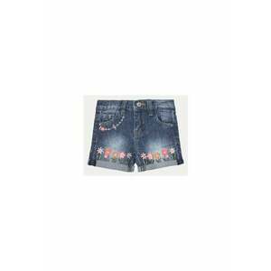 Pantaloni scurti din denim cu flori brodate imagine