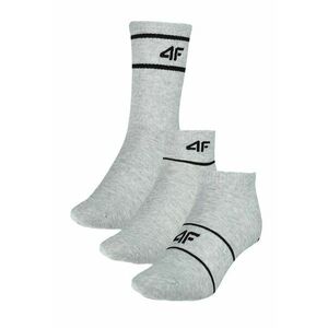 Sosete Unisex Multipack (3 perechi) - Bumbac - Antialunecare - Gri Deschis - SportStyle - Marimi 35-46 imagine