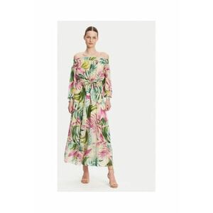 Rochie cu model floral si cordon imagine
