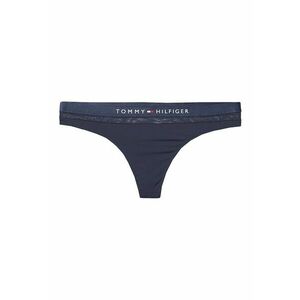 Chiloti tanga cu insertie de plasa - Bleumarin imagine