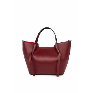 Geanta shopper din piele naturala Veronica - Visiniu imagine