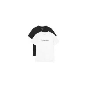 Set 2 tricouri unisex copii - alb - negru - bumbac - Alb/Negru imagine