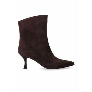 Botine din piele intoarsa cu toc imagine