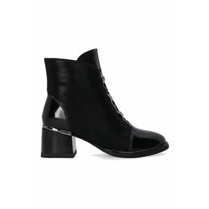 Botine din piele intoarsa si lacuita imagine