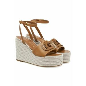 Sandale dama - espadrile TAN FLJTAN LEA04 - piele naturala - bej/maro imagine