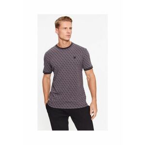 Tricou cu guler la baza gatului si imprimeu logo - imagine