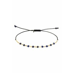 Bratara filata cu aur de 14K/20 si lapis lazuli - Auriu/Negru/Albastru imagine